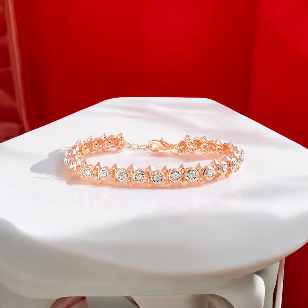 Dual Side Spikes Adjustable Bracelet