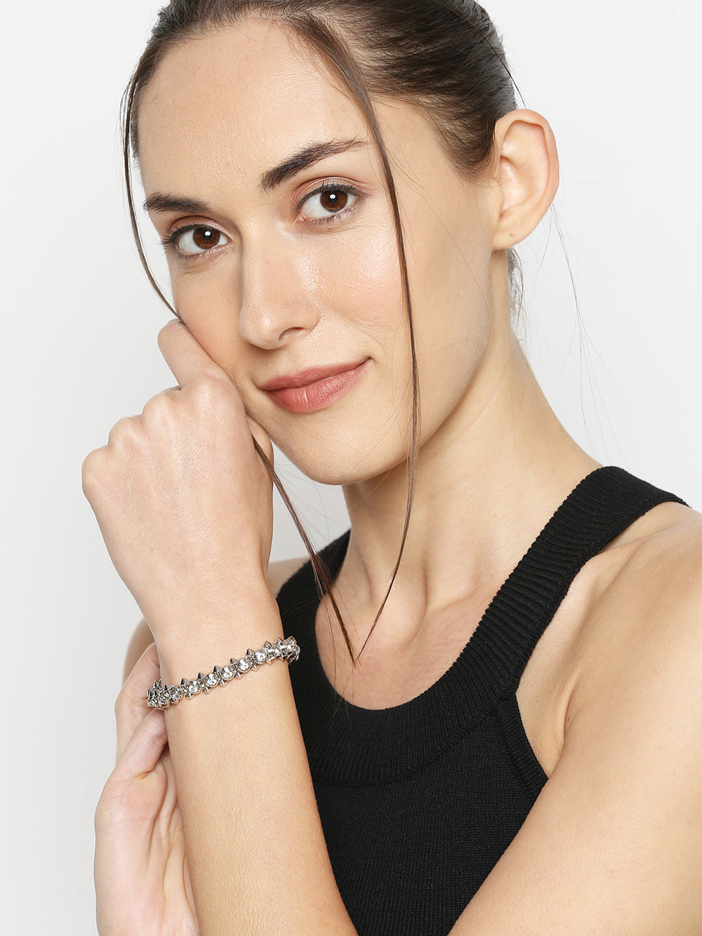 Dual Side Spikes Adjustable Bracelet