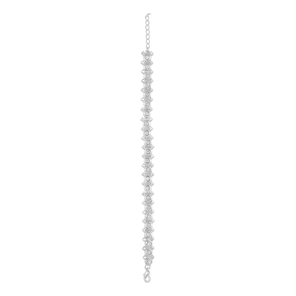 Dual Side Spikes Adjustable Bracelet