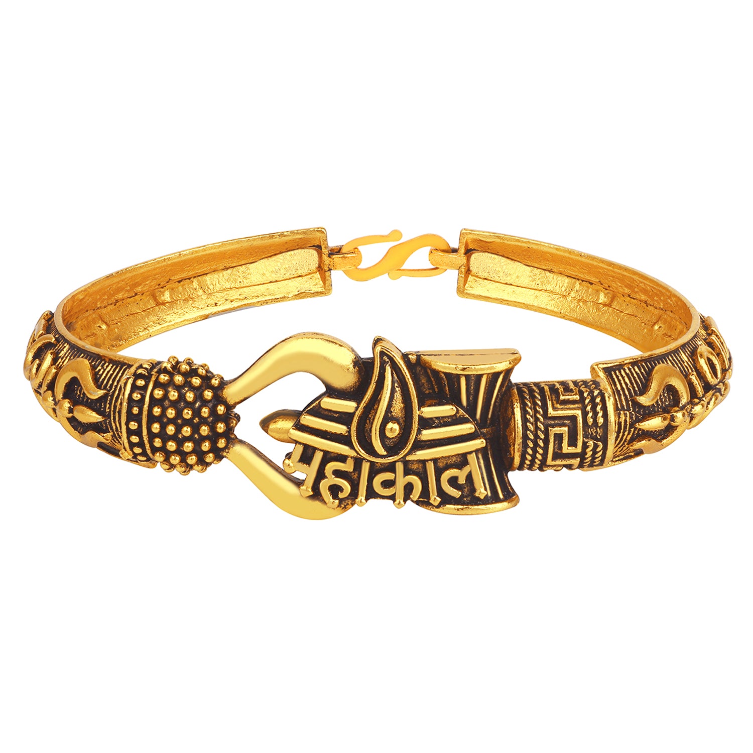 Antique Gold Mahakal Kada Bracelet