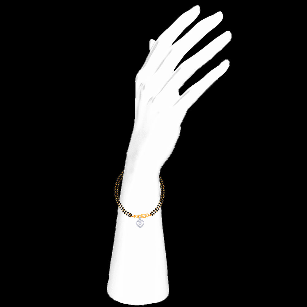 Heart Charm Mangalsutra Bracelet
