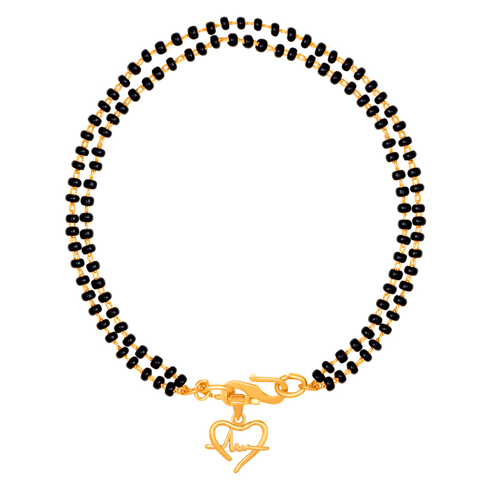 Heart Charm Mangalsutra Bracelet