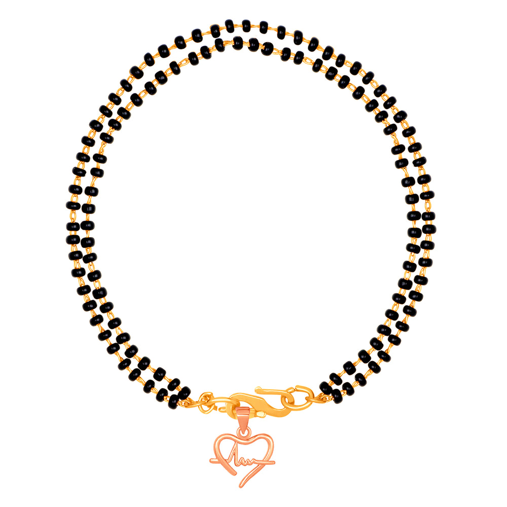 Heart Charm Mangalsutra Bracelet