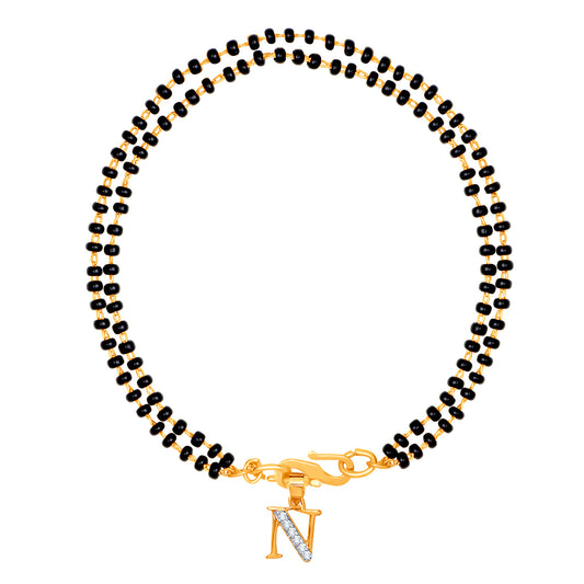 'N' Alphabet Initial Mangalsutra Bracelet