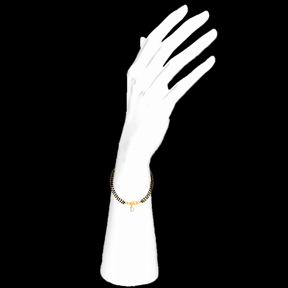D' Alphabet Initial Mangalsutra Bracelet