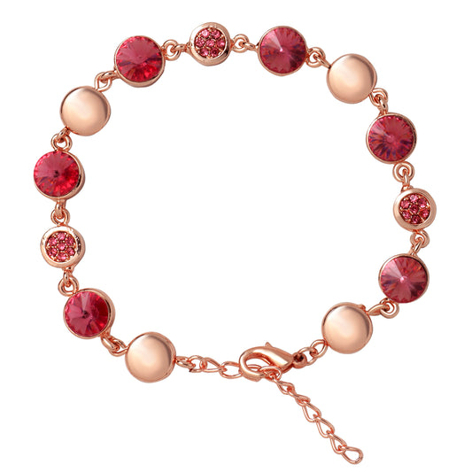 Fashionable Red Crystals Adjustable Bracelet