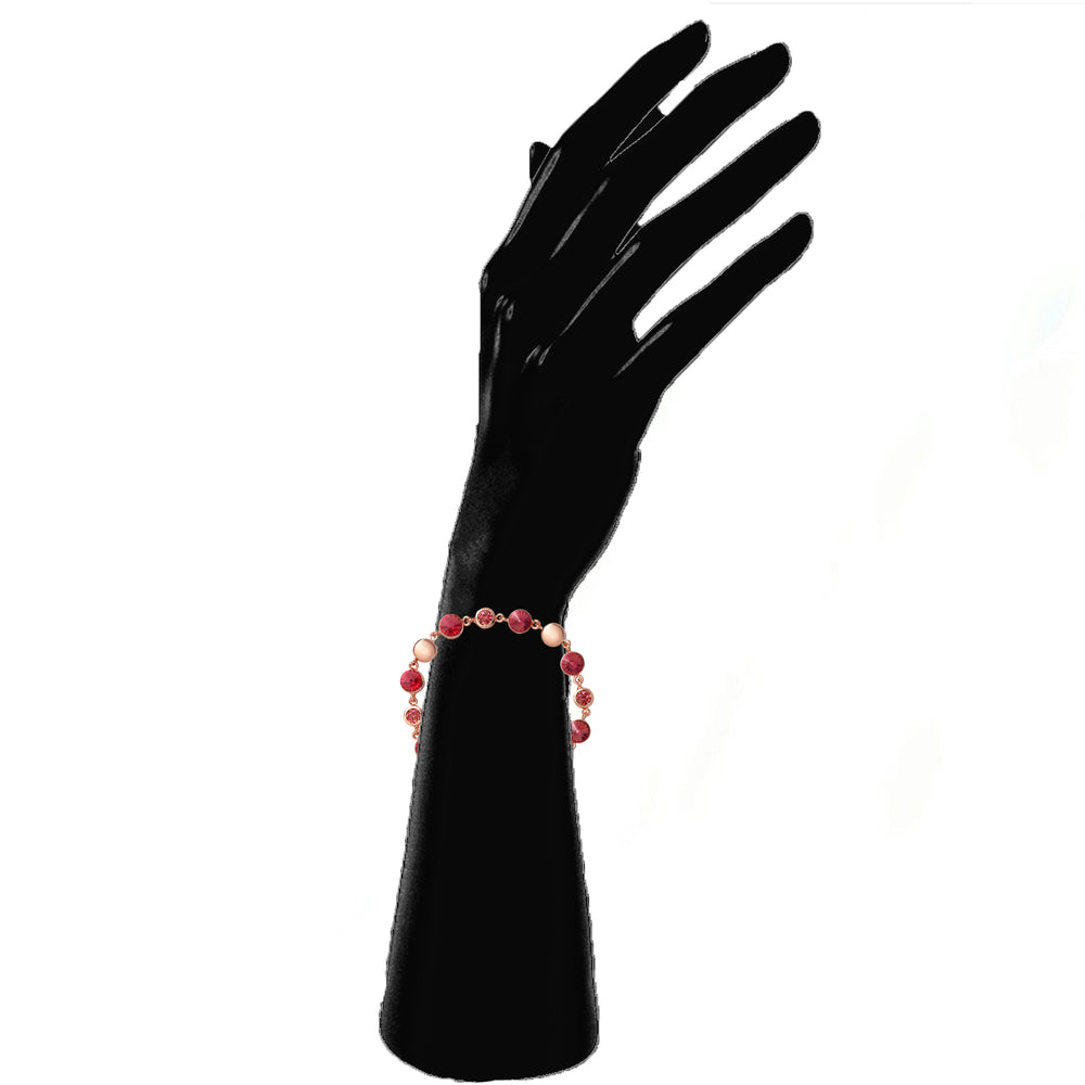 Fashionable Red Crystals Adjustable Bracelet