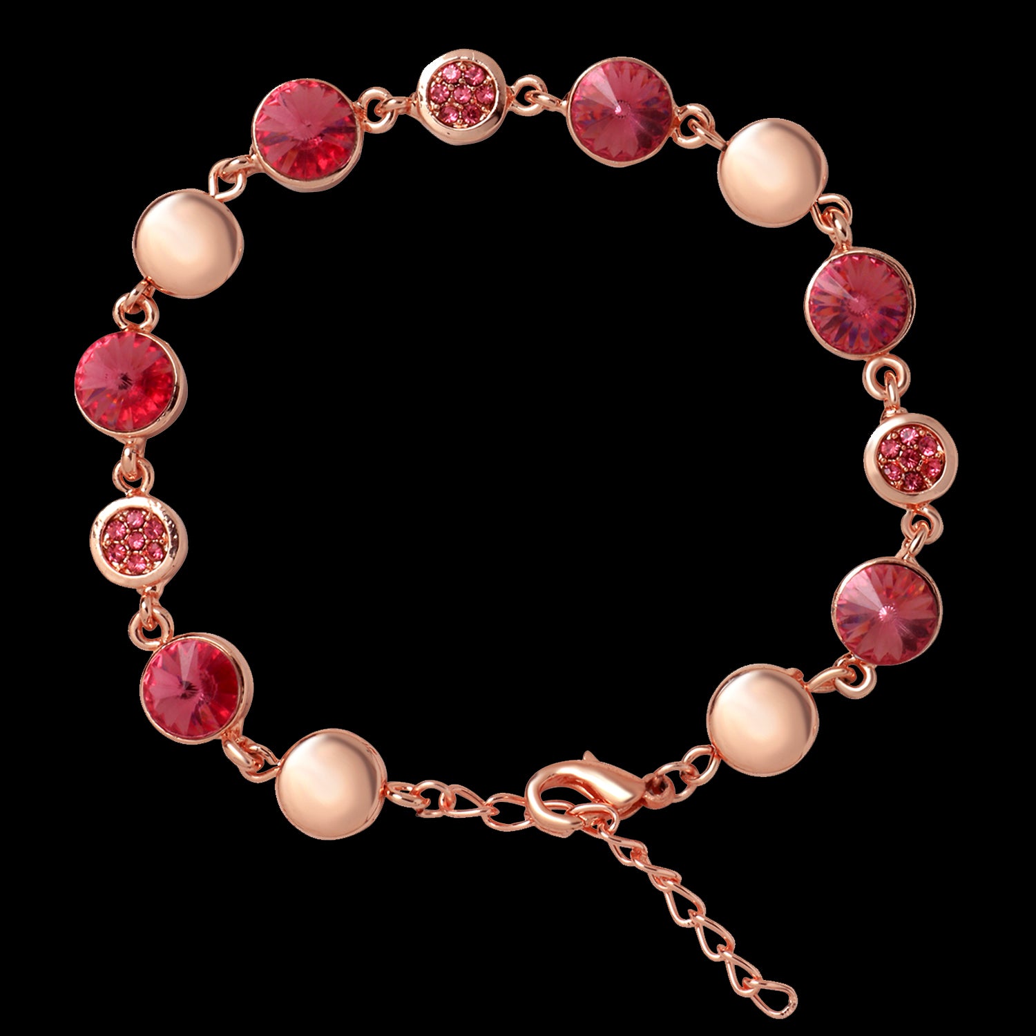 Fashionable Red Crystals Adjustable Bracelet