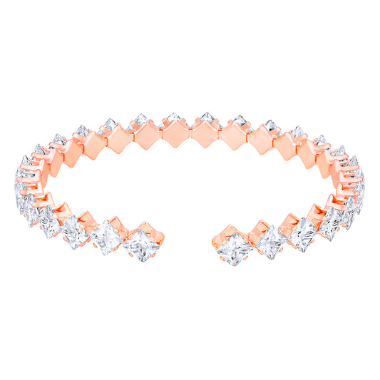 Gleaming Solitaire Cubic Zirconia Adjustable Bracelet