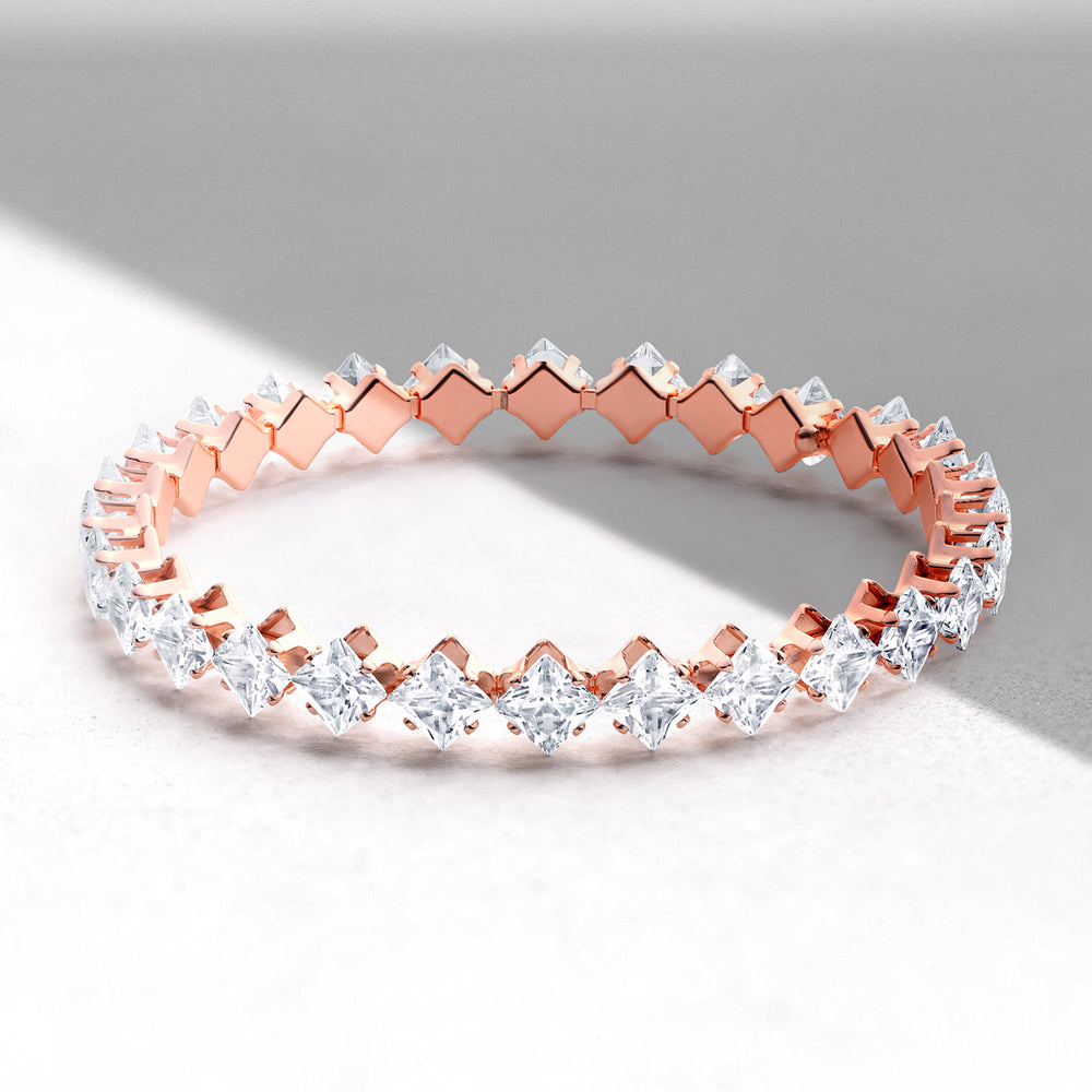 Gleaming Solitaire Cubic Zirconia Adjustable Bracelet