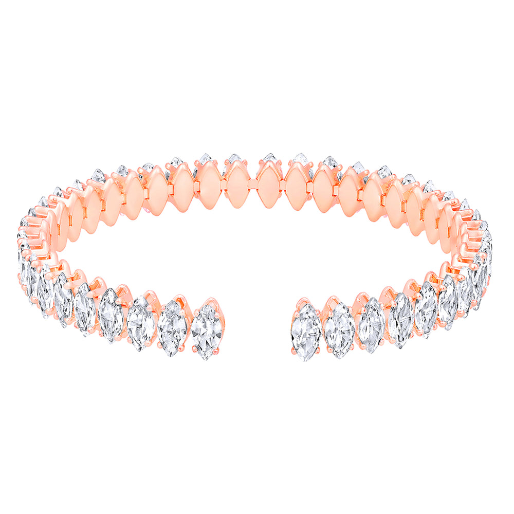 Gleaming Solitaire Cubic Zirconia Adjustable Bracelet