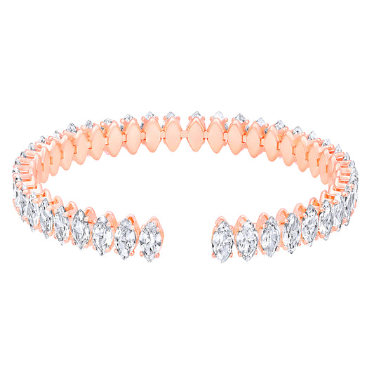 Gleaming Solitaire Cubic Zirconia Adjustable Bracelet