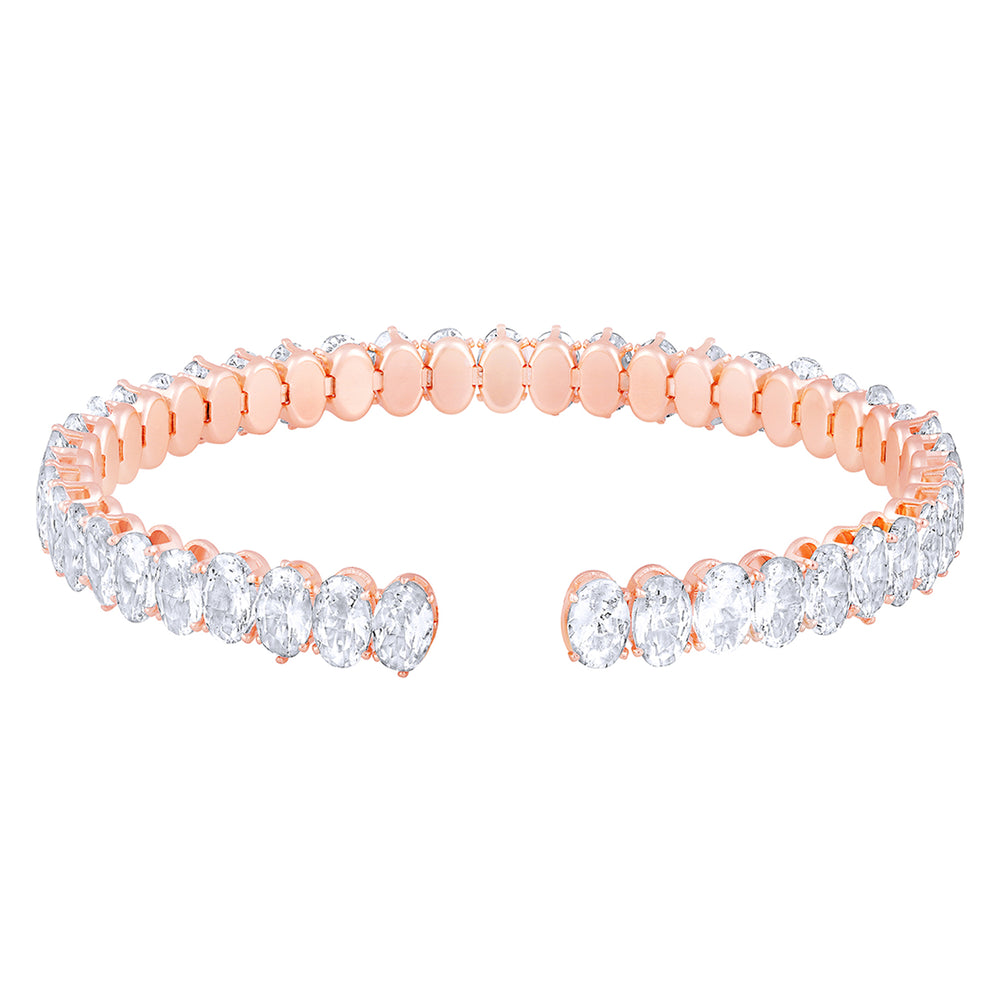 Gleaming Solitaire Cubic Zirconia Adjustable Bracelet