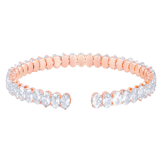 Gleaming Solitaire Cubic Zirconia Adjustable Bracelet