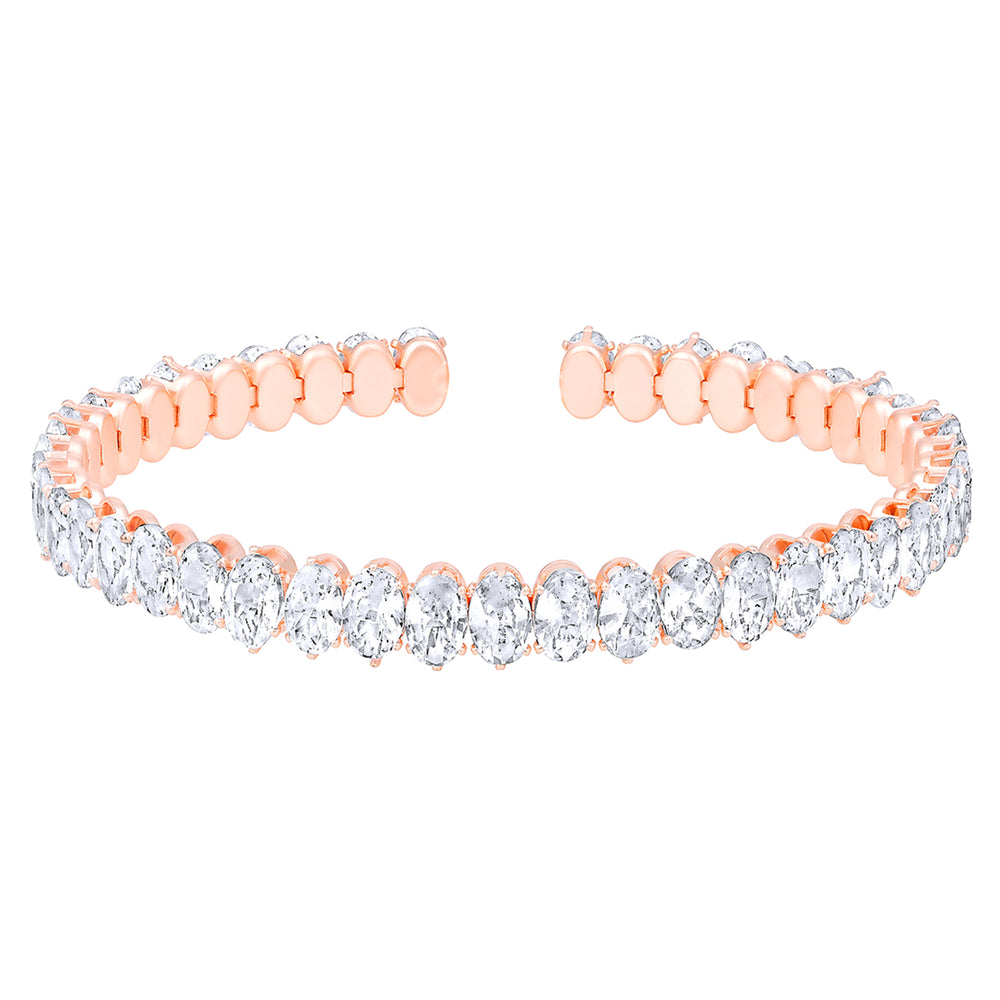 Gleaming Solitaire Cubic Zirconia Adjustable Bracelet