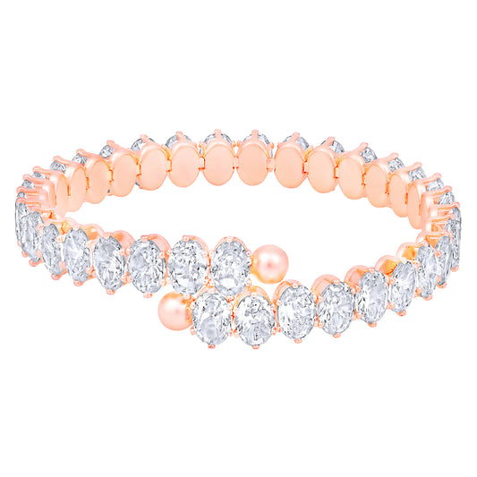 Gleaming Solitaire Cubic Zirconia Adjustable Bracelet