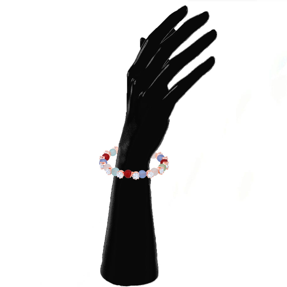 Gleaming Solitaire Cubic Zirconia Adjustable Bracelet