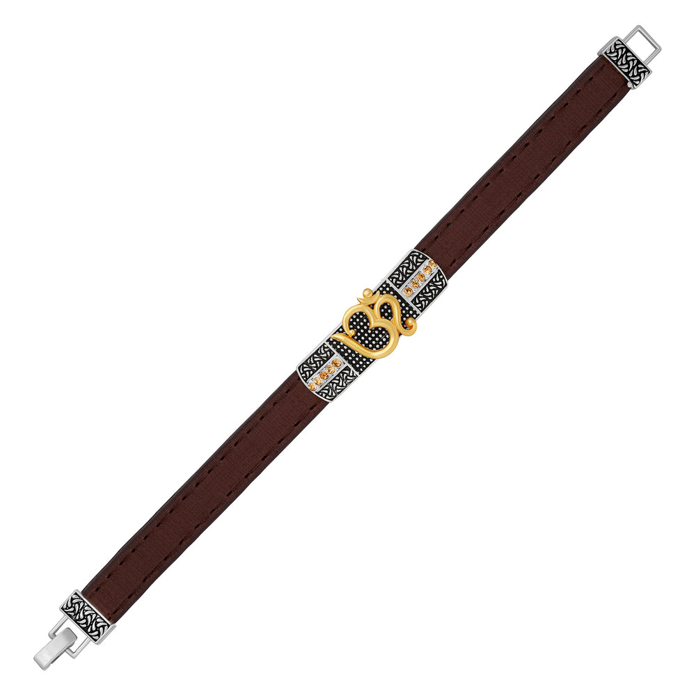 Broad Leather Bracelet Kada