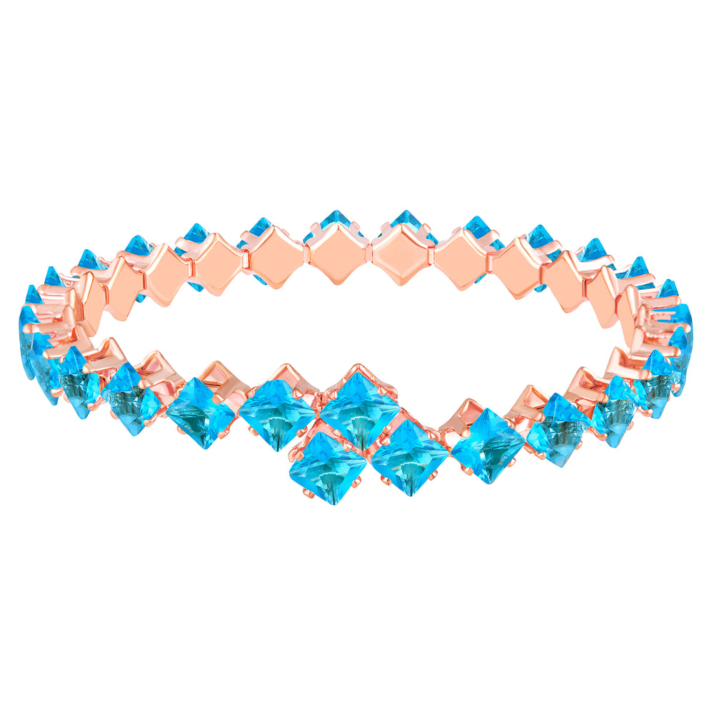 Classic Princess Cut Adjustable Kada Bracelet