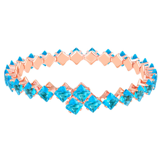 Classic Princess Cut Adjustable Kada Bracelet