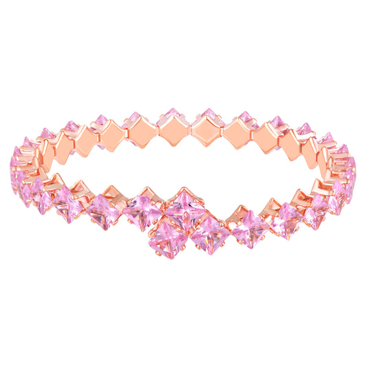 Classic Princess Cut Adjustable Kada Bracelet