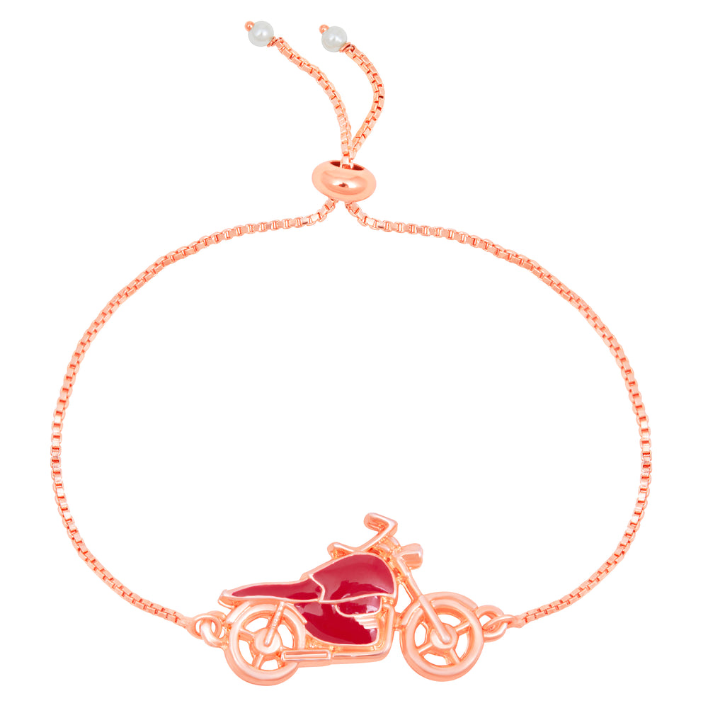 Red Meena Work Bike Lover Adjustable Bracelet