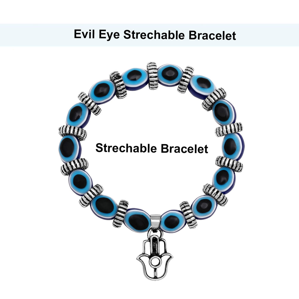 Evil Eye & Hamsa Charm Multi Style Unisex Strechable Bracelet