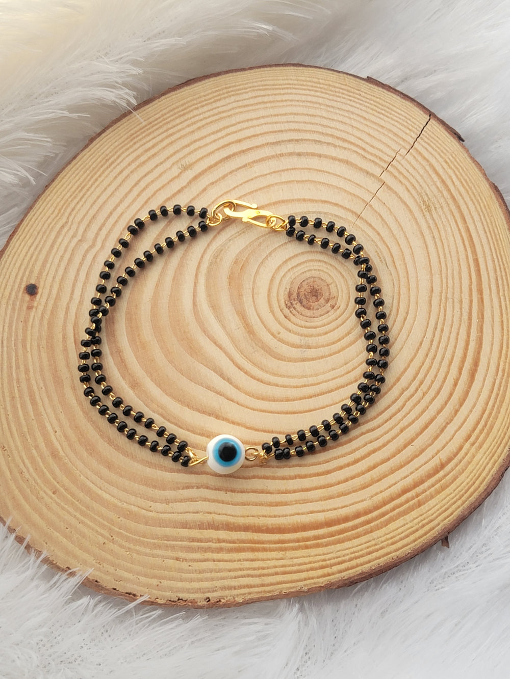 Evil Eye Dual Chain Mangalsutra Bracelet