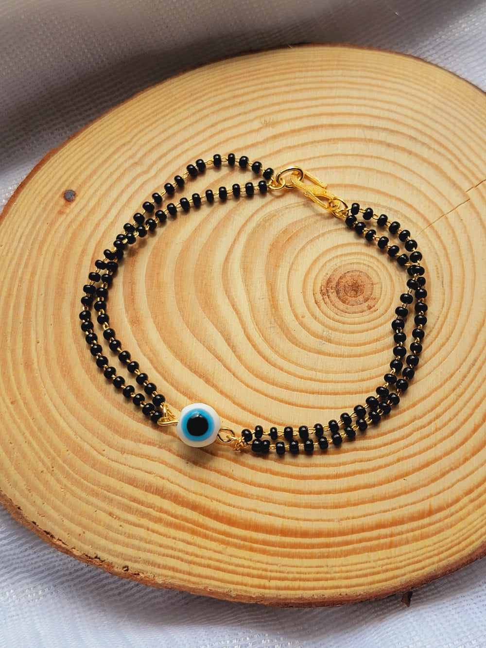Evil Eye Dual Chain Mangalsutra Bracelet