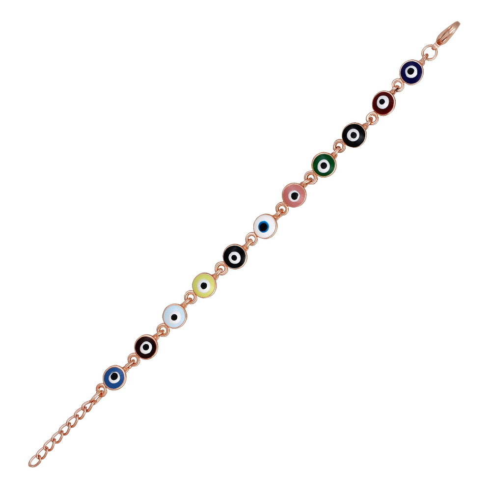 Meena Enamel Evil Eye Multicolor Unisex Nazariya Bracelet