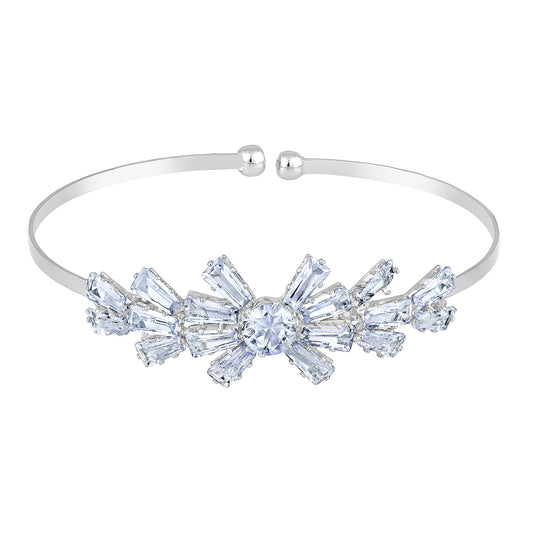 Floral Shaped CZ Studded Adjustable Kada / Bracelet for Women