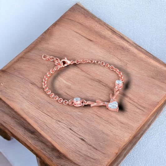 Heart & Deer-Shaped Stunning Adjustable Bracelet