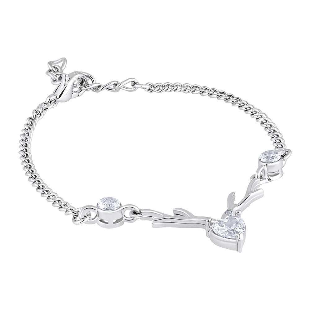 Heart & Deer-Shaped Stunning Adjustable Bracelet