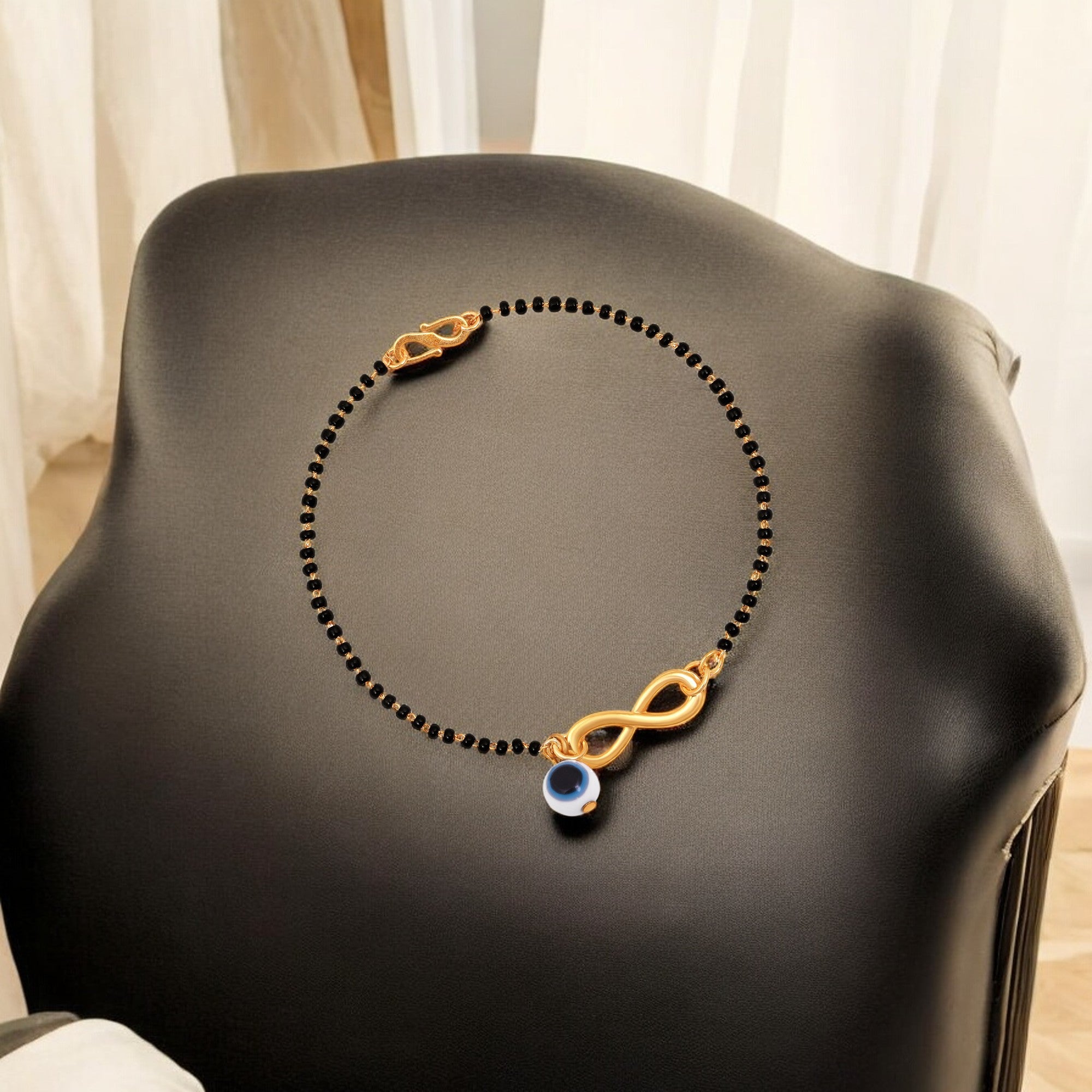 Evil Eye & Infinity Mangalsutra Bracelet