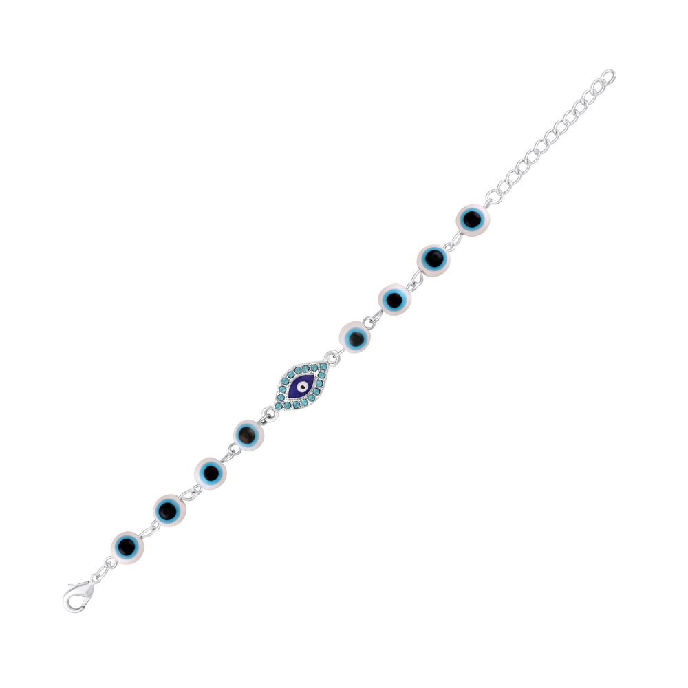 Blue Evil Eye Adjustable Bracelet