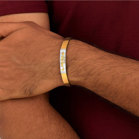 Stylish Golden & Silver Kada Mahadev ("महादेव") Mens Kada