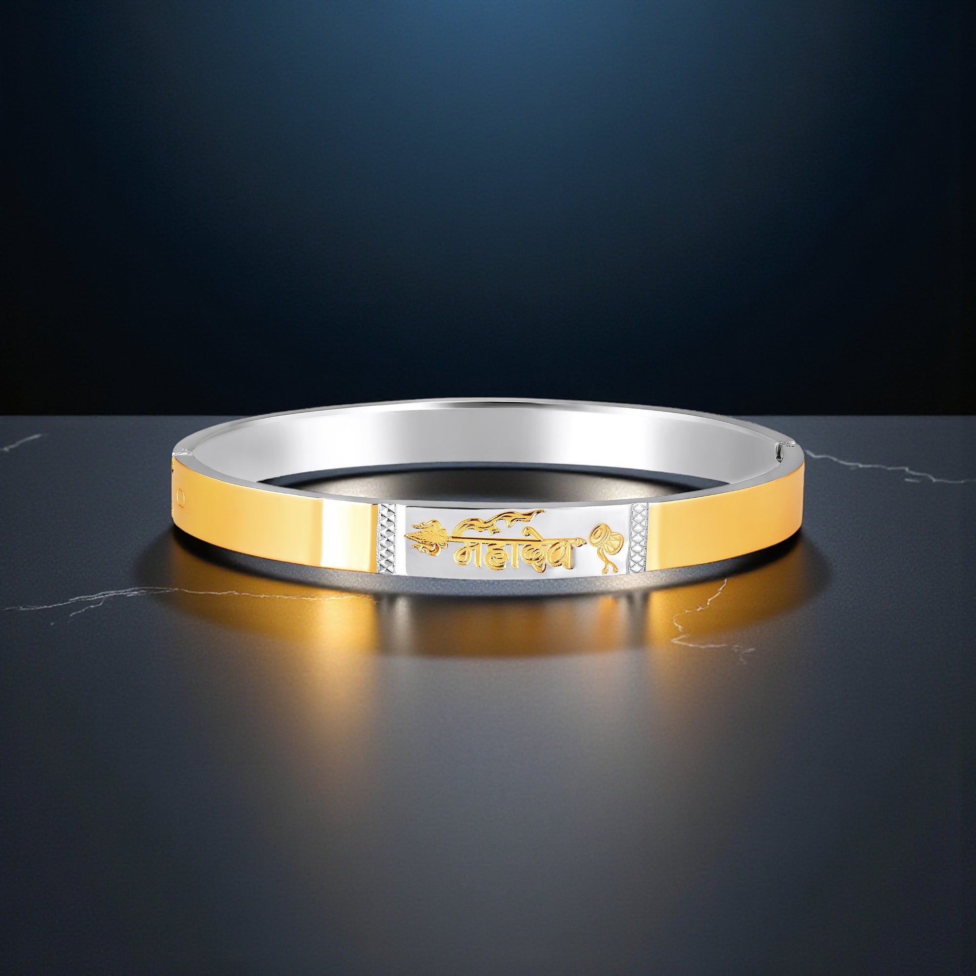 Stylish Golden & Silver Kada Mahadev (