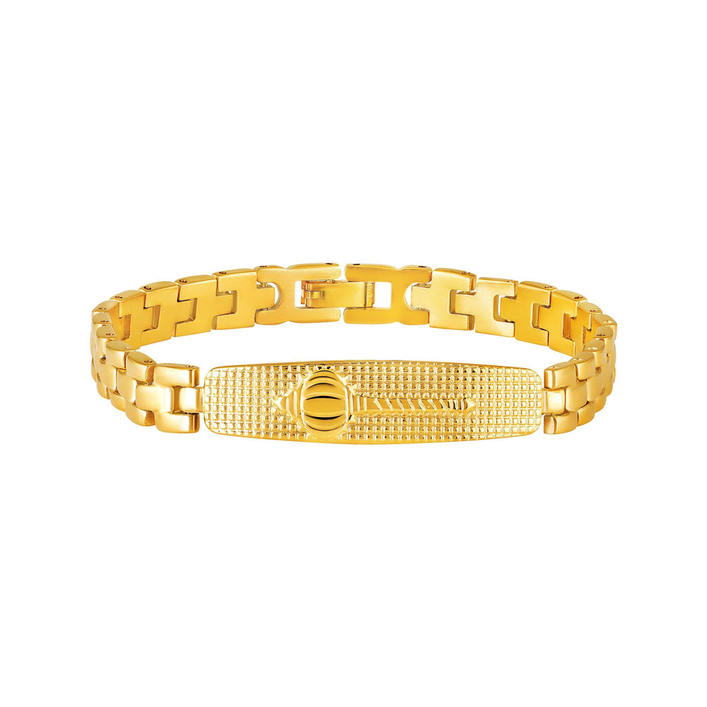 Premium Hanuman Gada Textured Chain Link Bracelet