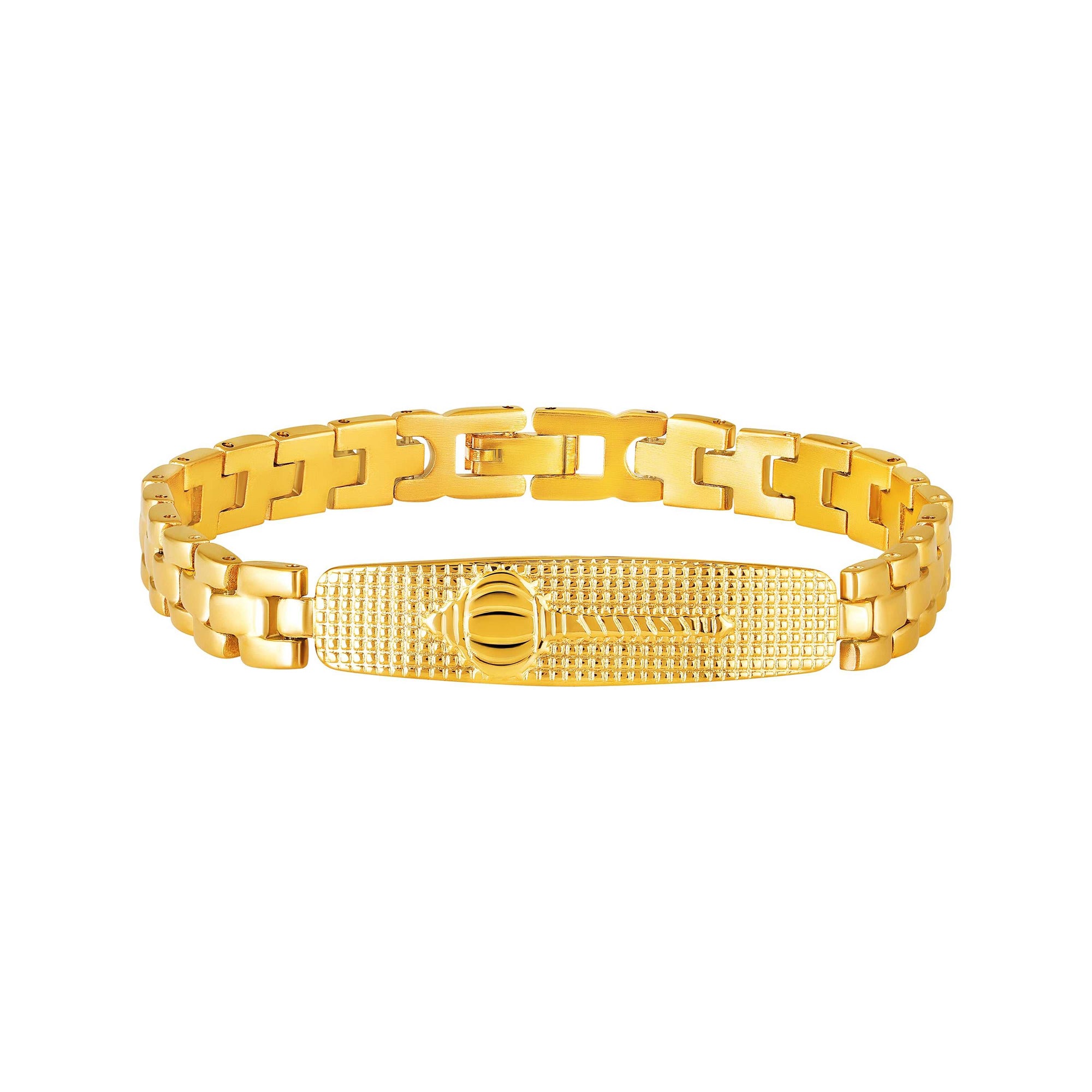 Premium Hanuman Gada Textured Chain Link Bracelet