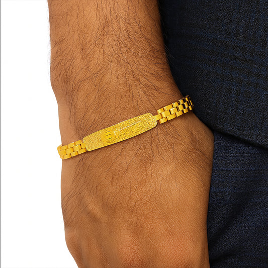 Premium Hanuman Gada Textured Chain Link Bracelet