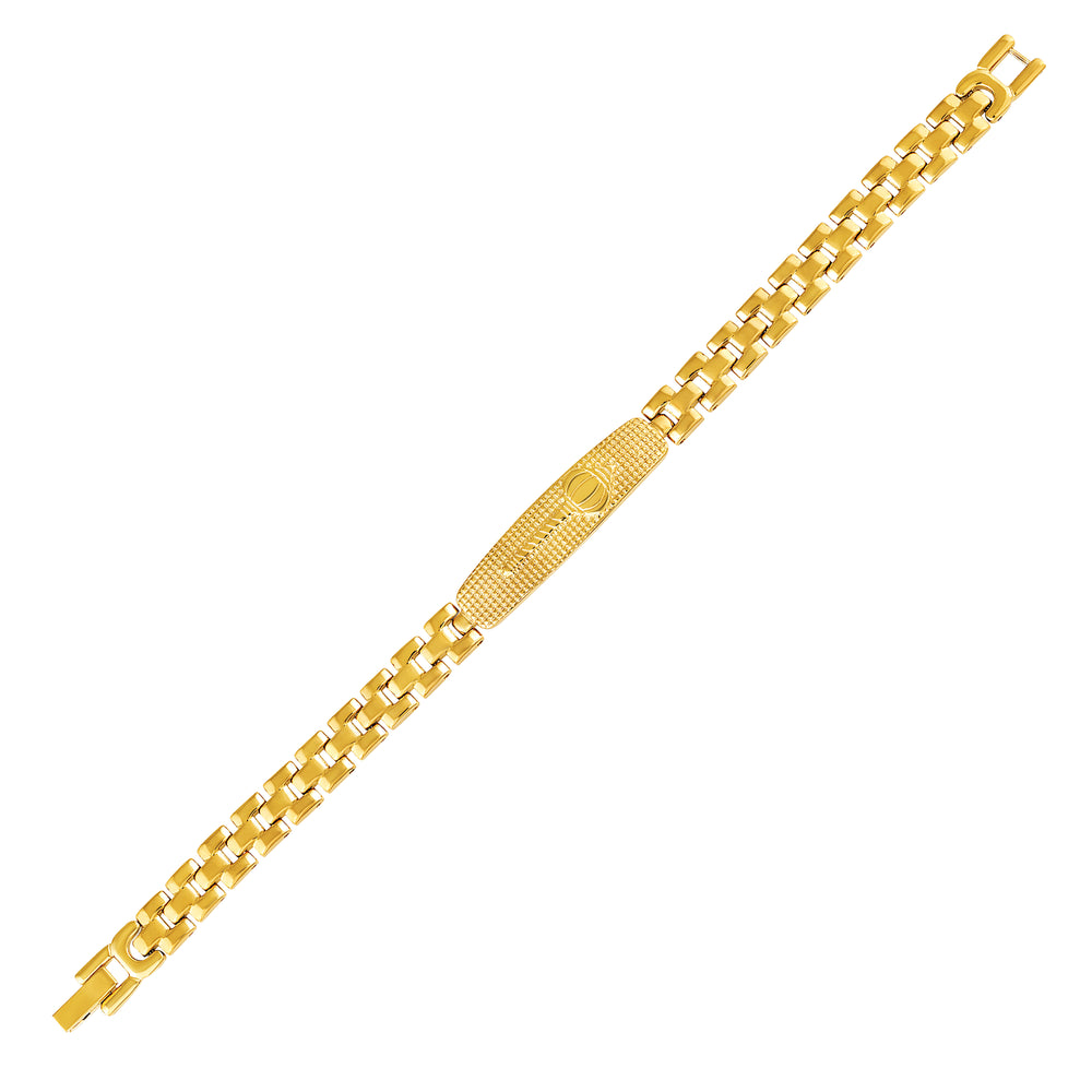 Premium Hanuman Gada Textured Chain Link Bracelet