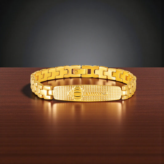 Premium Hanuman Gada Textured Chain Link Bracelet