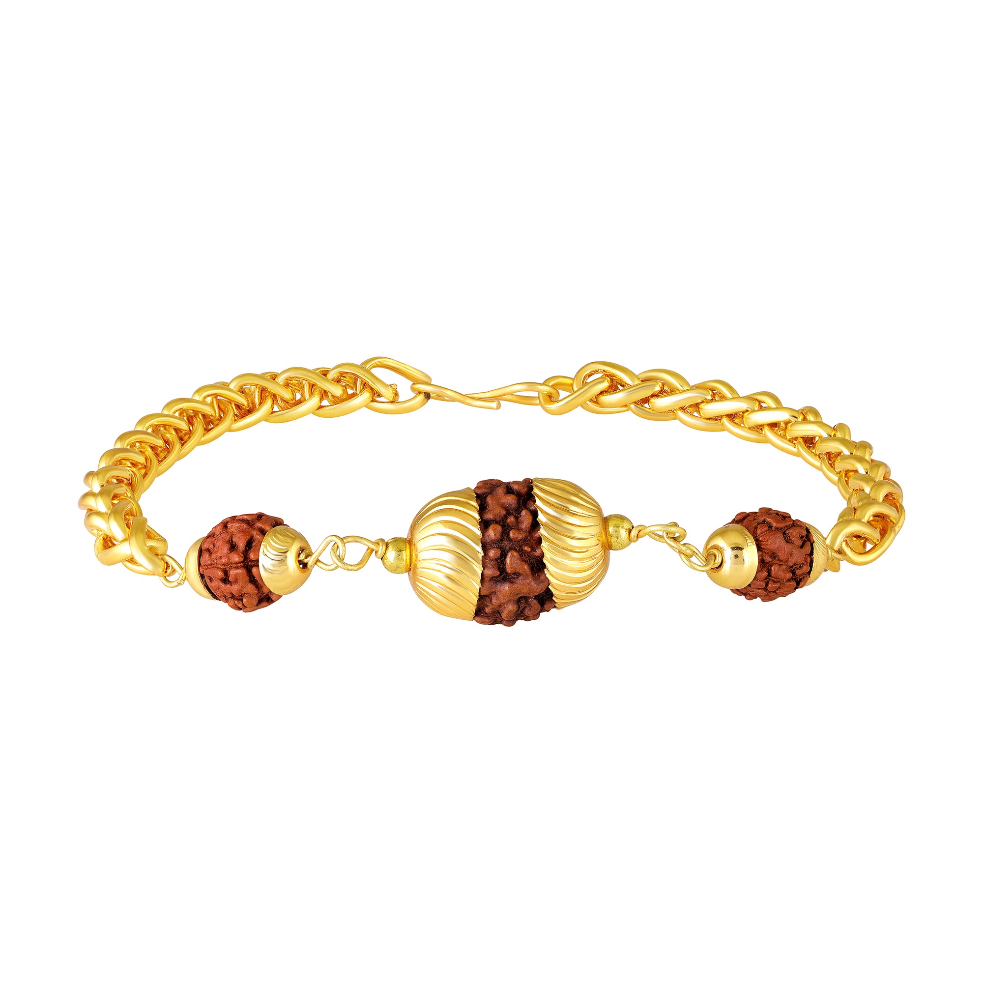 Religious Gold Tone Rudraksha Bracelet