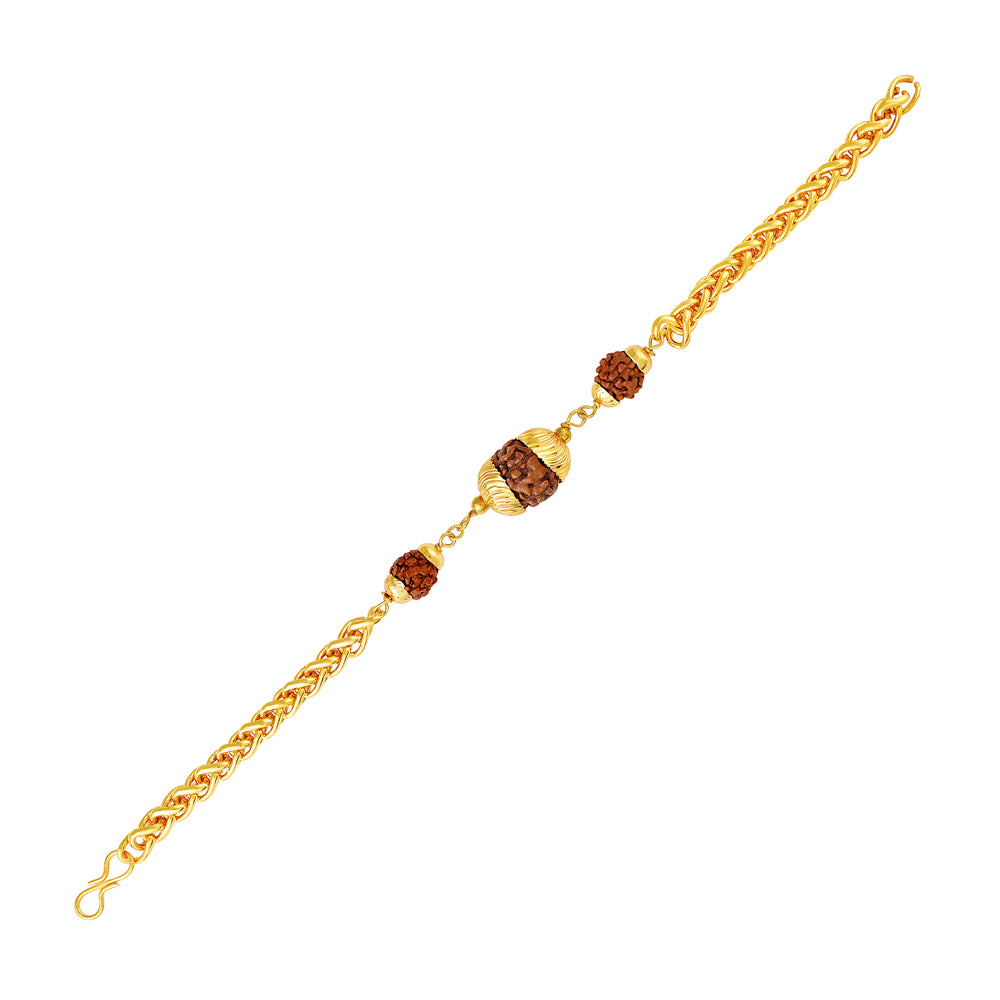 Religious Gold Tone Rudraksha Bracelet