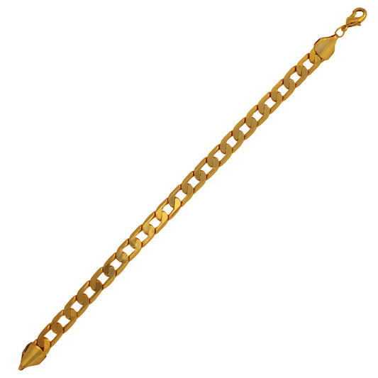 Micron Link Chain Gold Plated Mens Bracelet