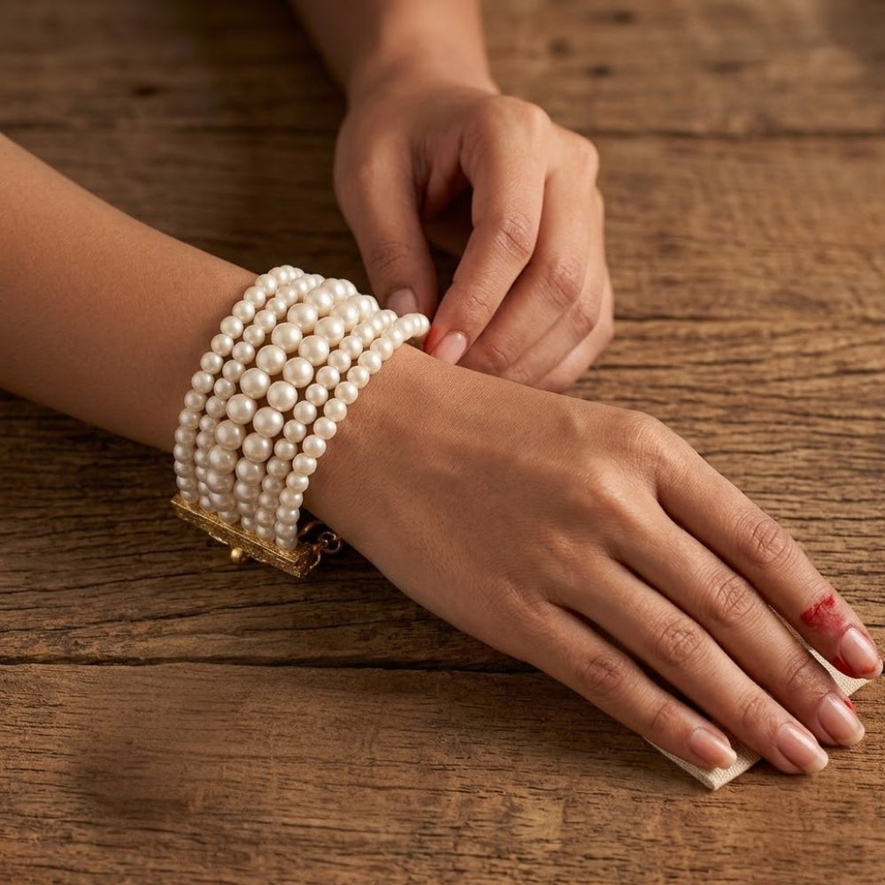 Artificial Pearls Layred Bracelet