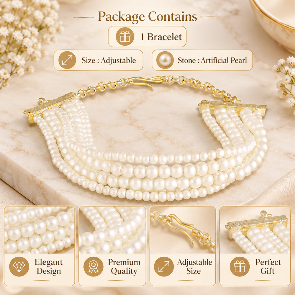 Artificial Pearls Layred Bracelet