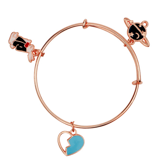 Multicolor 3 Meena Work Enamel Charms Kids Bracelets