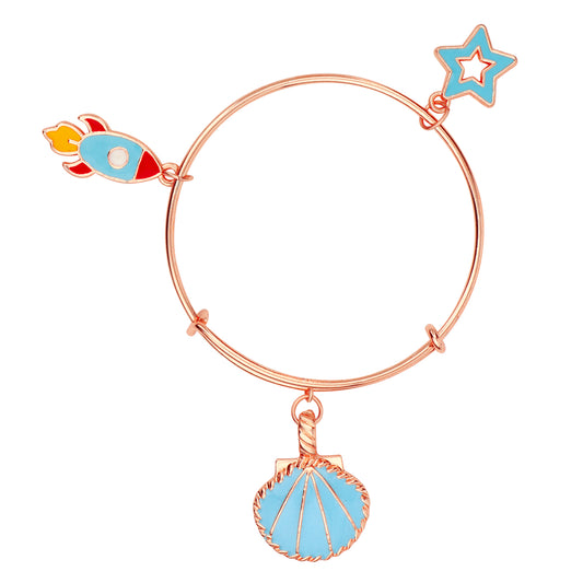 Multicolor 3 Meena Work Enamel Charms Kids Bracelets
