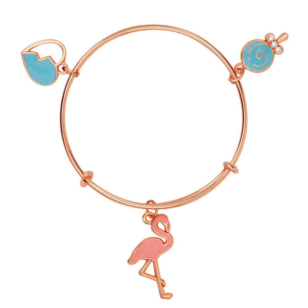 Multicolor 3 Meena Work Enamel Charms Kids Bracelets